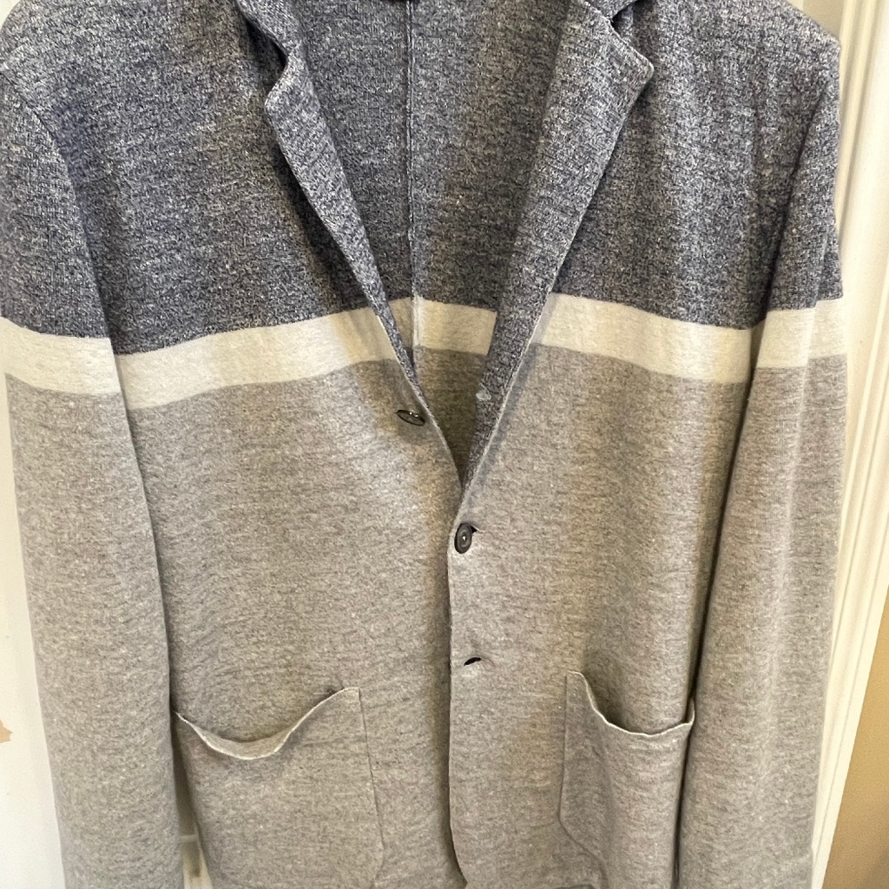 Eleventy Two-Tone Gray Knit Sport Coat